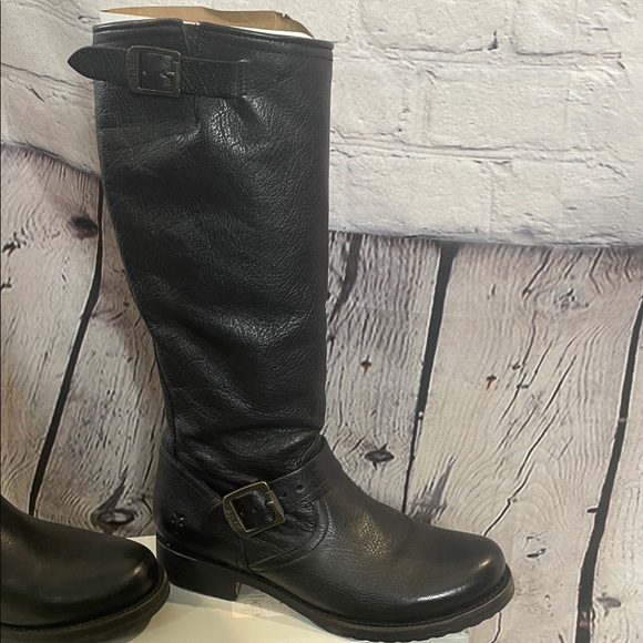 Frye Black Leather Boots Size 7.5 Excellent Condition - Picture 12 of 15